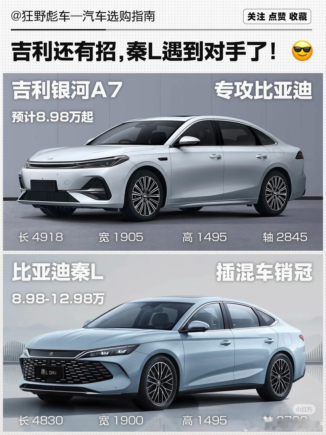 吉利今年就是和比亚迪对着干，而且攻势非常猛星愿暴击海鸥和海豚，银河E5、星舰7