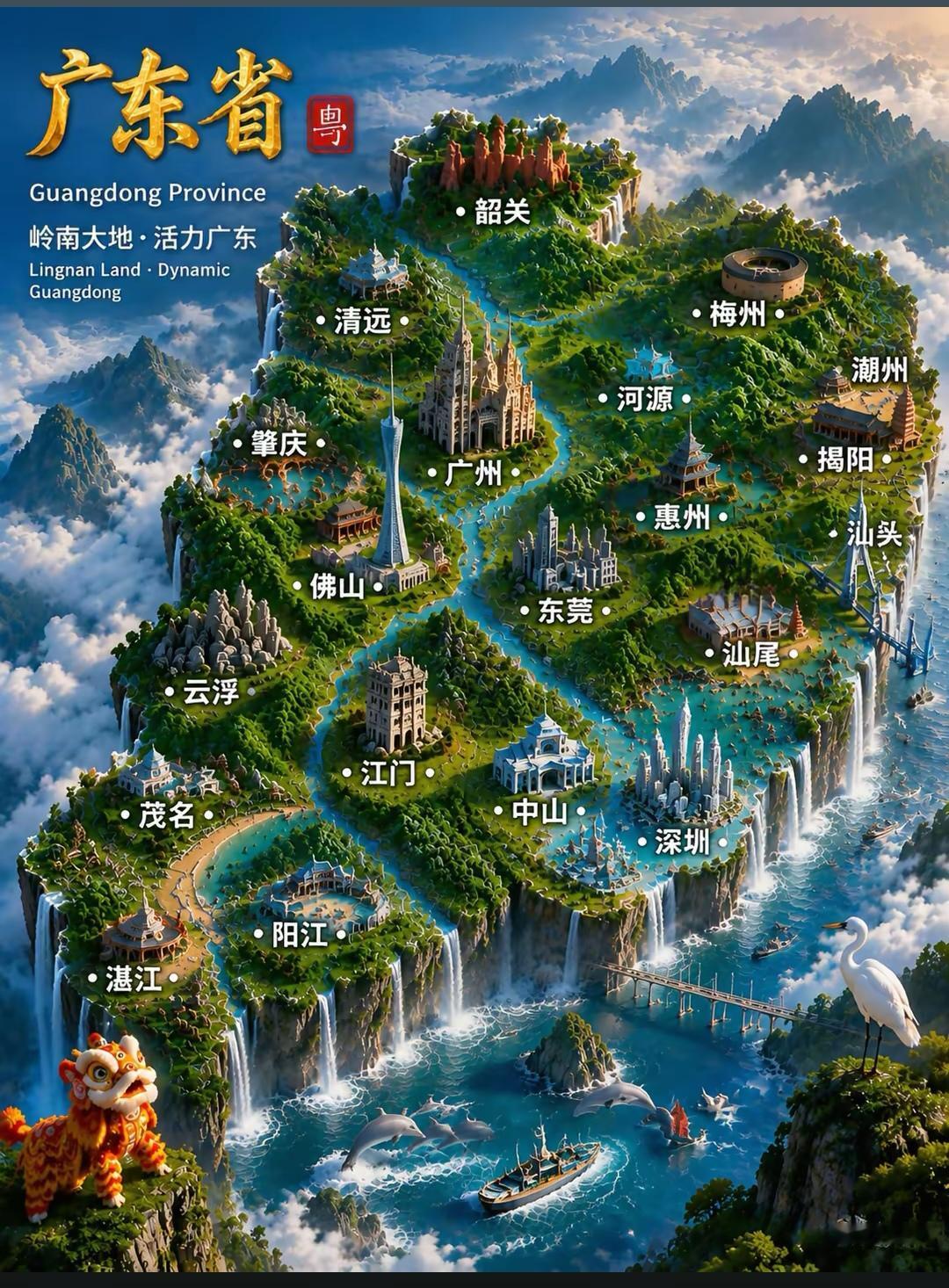 自驾广东沿着广东的高速跑过一圈，才真切感受到这里的地形有多“割裂”。全省陆地面
