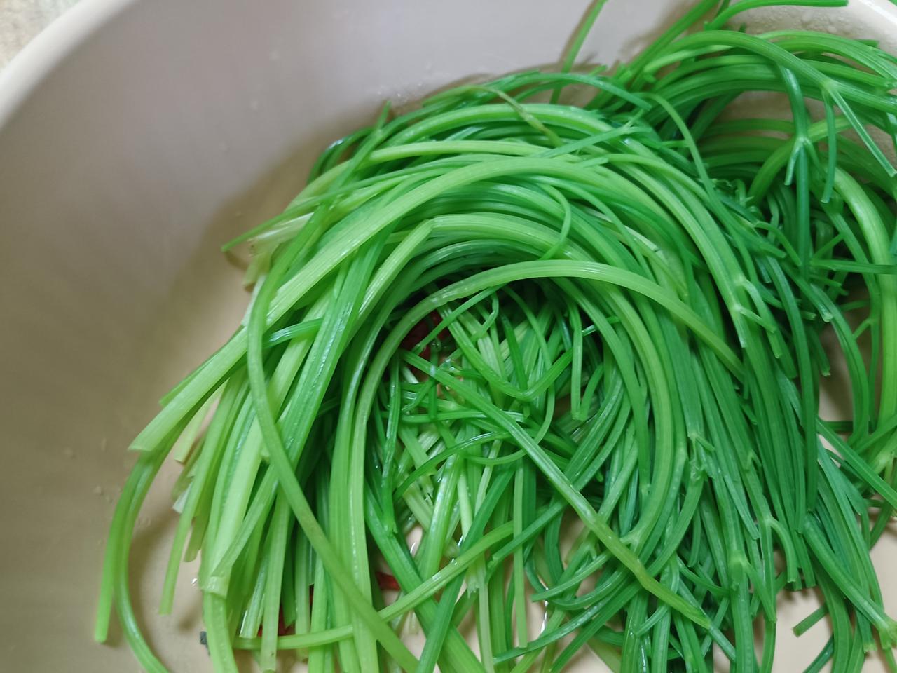 毛青菜拌面，有人问在干嘛，我就说在家吃面呢[呲牙笑][呲牙笑]