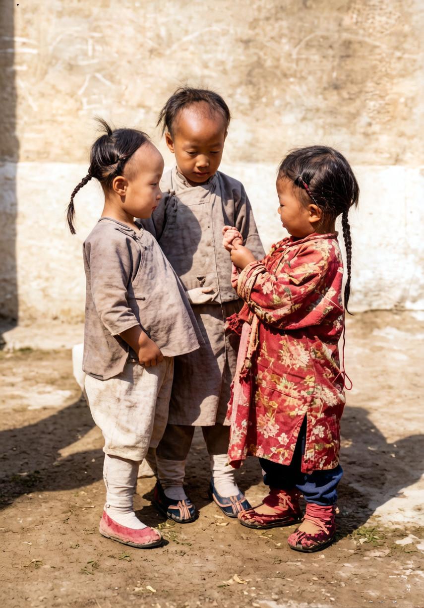 这两张照片拍摄于1905年的北京街头。从画面中上能够看出，光着大大的脑门是当年最