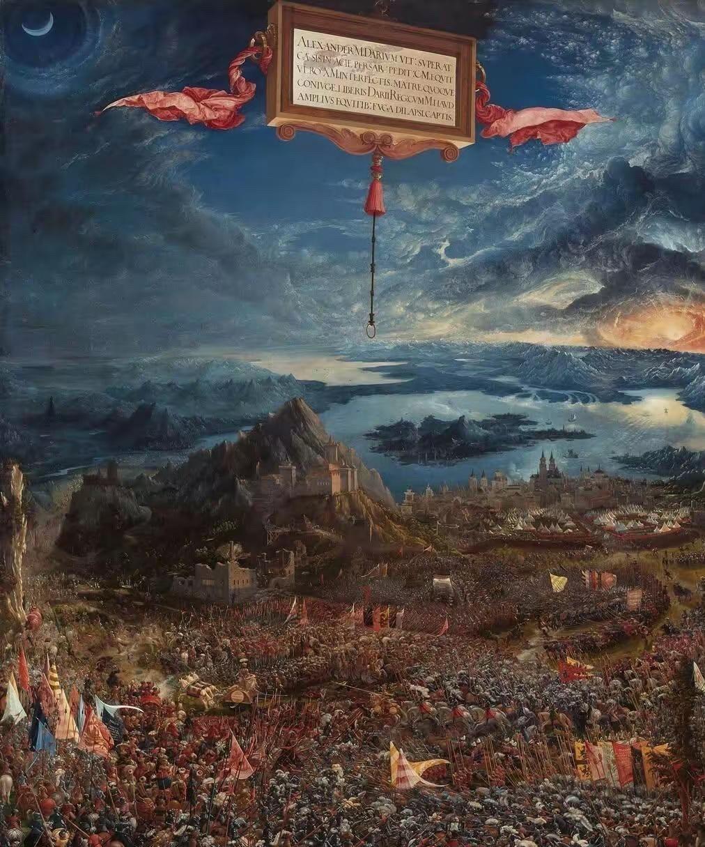看西方这张名画《伊苏斯之战》你会不会觉得很滑稽？这幅名画描述的是亚历山大与波斯大