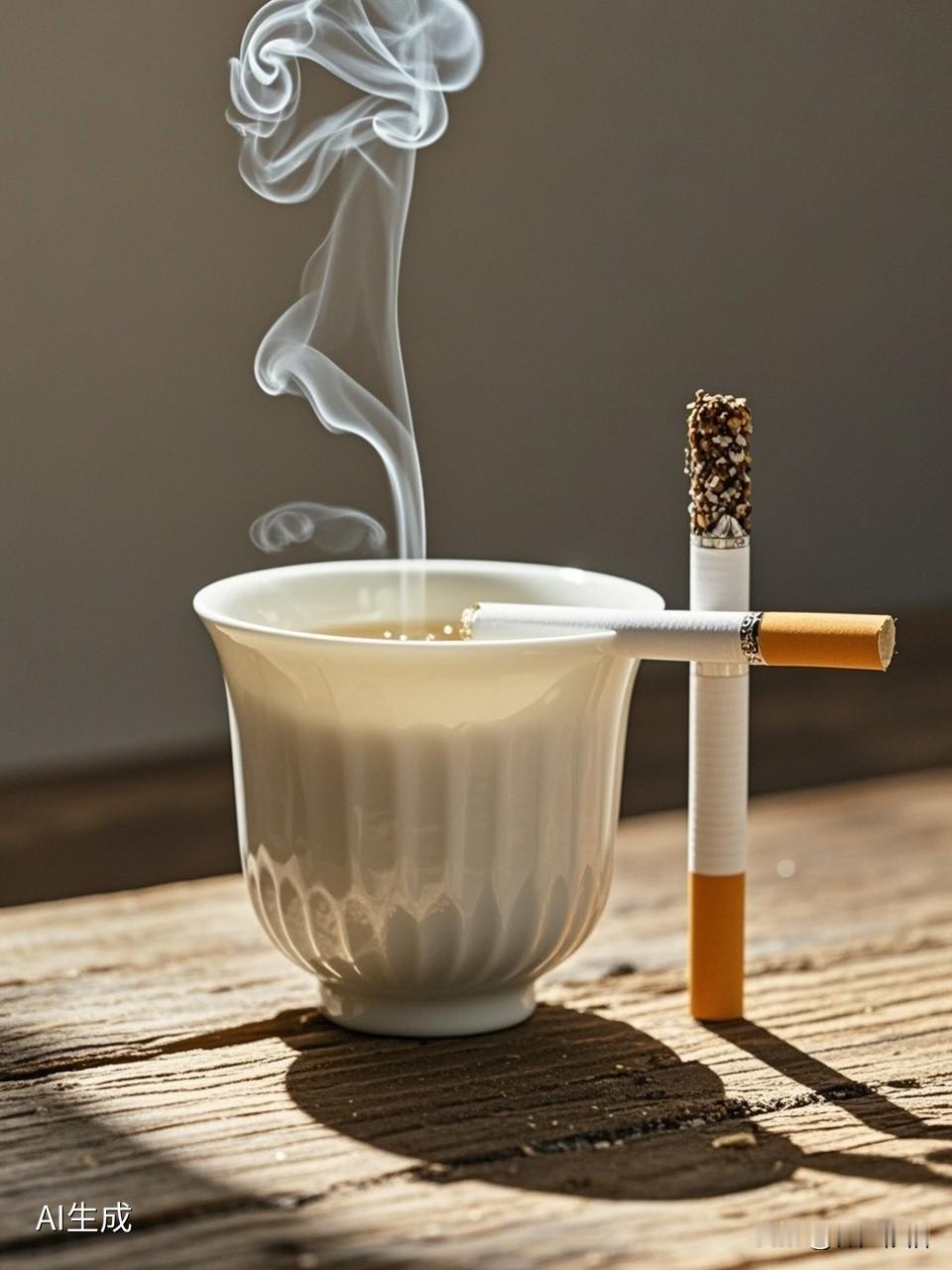 男人的快乐真的很简单，一支烟、一杯茶、一段安静的时光，不用应酬，不用装样子，不用