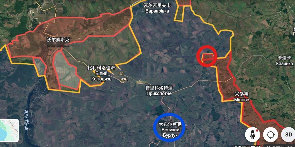 北方集群第34山地旅控制大布尔卢克方向的乌斯季诺夫卡。由于行动取得成功，俄方