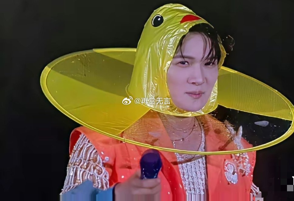 以后演唱会下雨，按张韶涵这个造型标准卷起来吧！