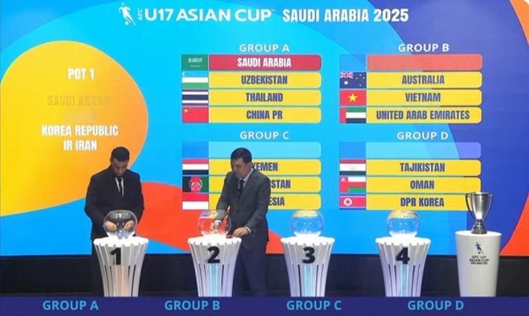 U17亚洲杯抽签2025年U17亚洲杯抽签仪式今日进行，中国U17位列第四档