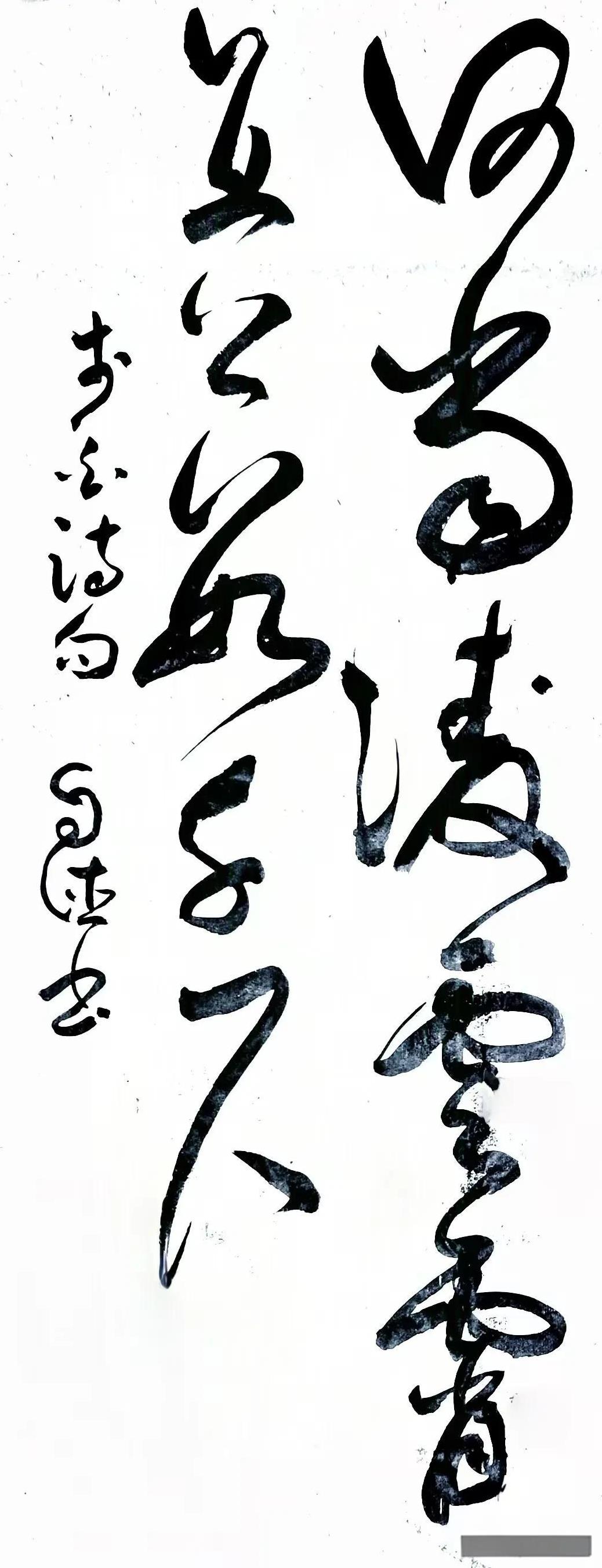所书的是李白《南轩松》中的诗句。李白的诗豪迈奔放，灵动飘逸，想象丰富，清新自然，
