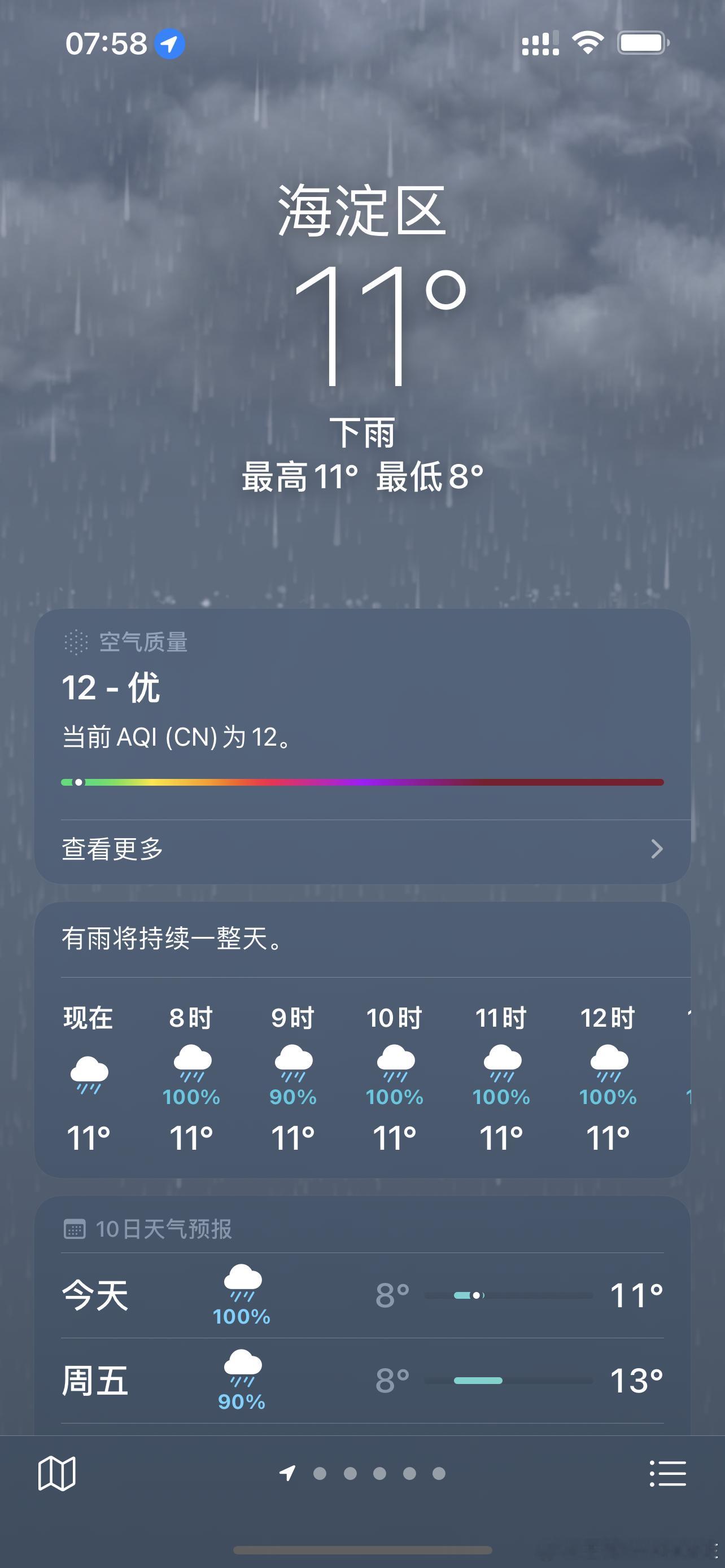 早啊！🌧️大意了！！实在是太冷了！！北京的同学都穿秋裤了吗？​​​