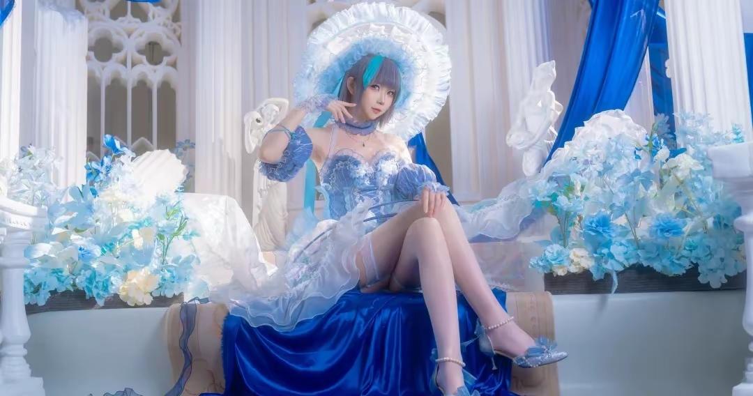 梦幻蓝白公主风，优雅气质满溢！👑✨