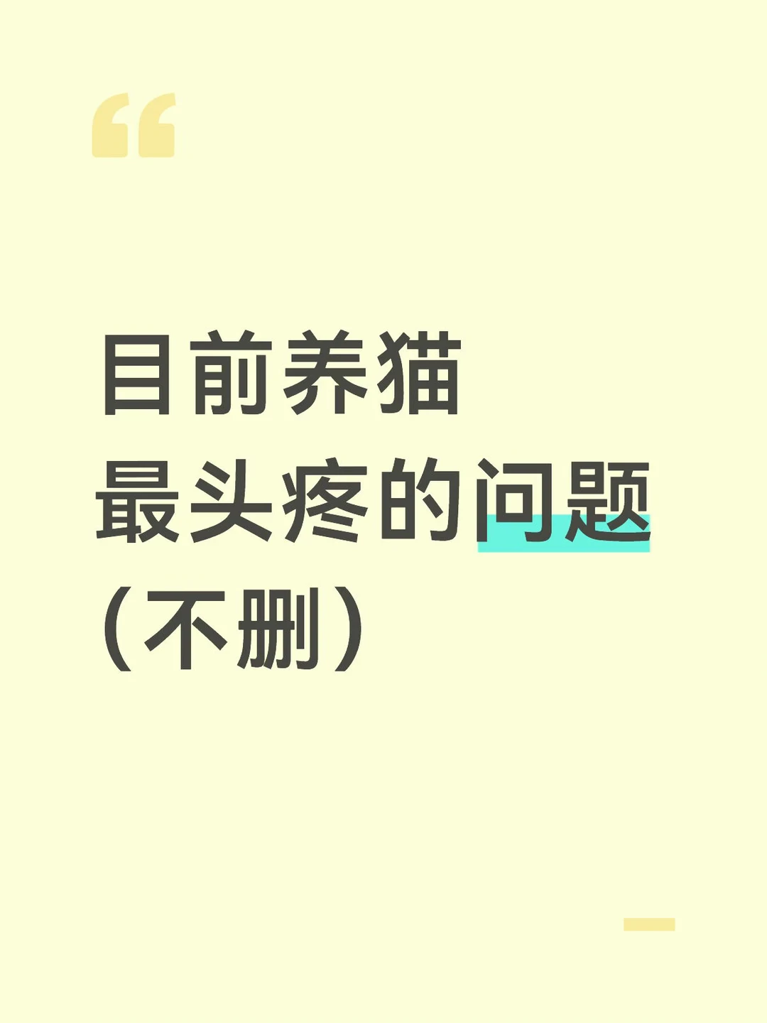 大家目前养猫都遇到过什么头疼的问题