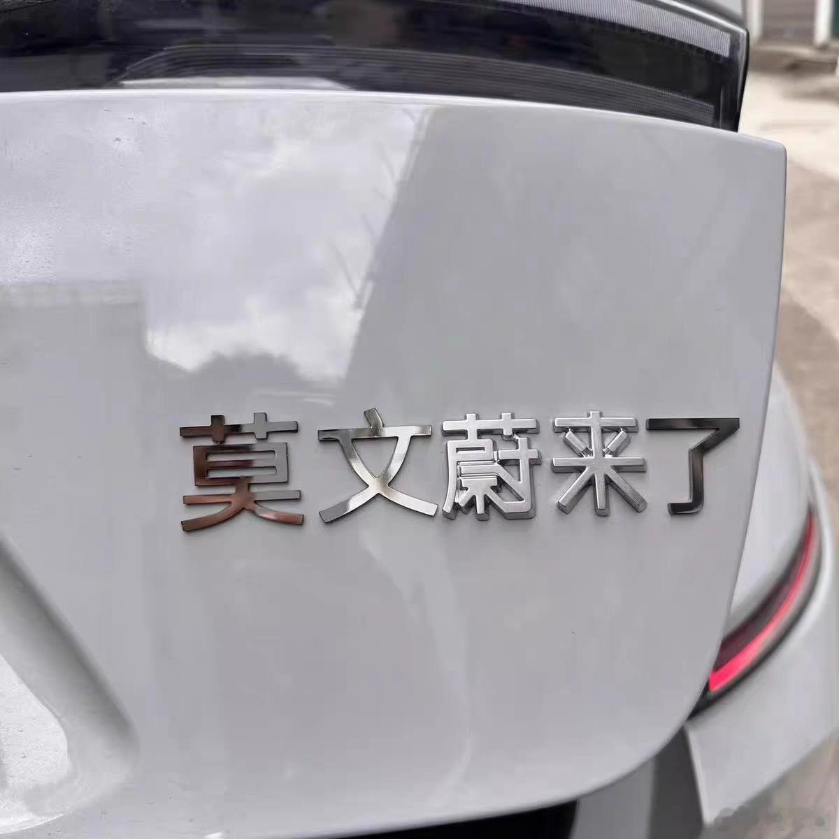蔚来是会玩自己的梗的之前有不少蔚来车主把车的尾标改成「莫文蔚来了」今年NIODa