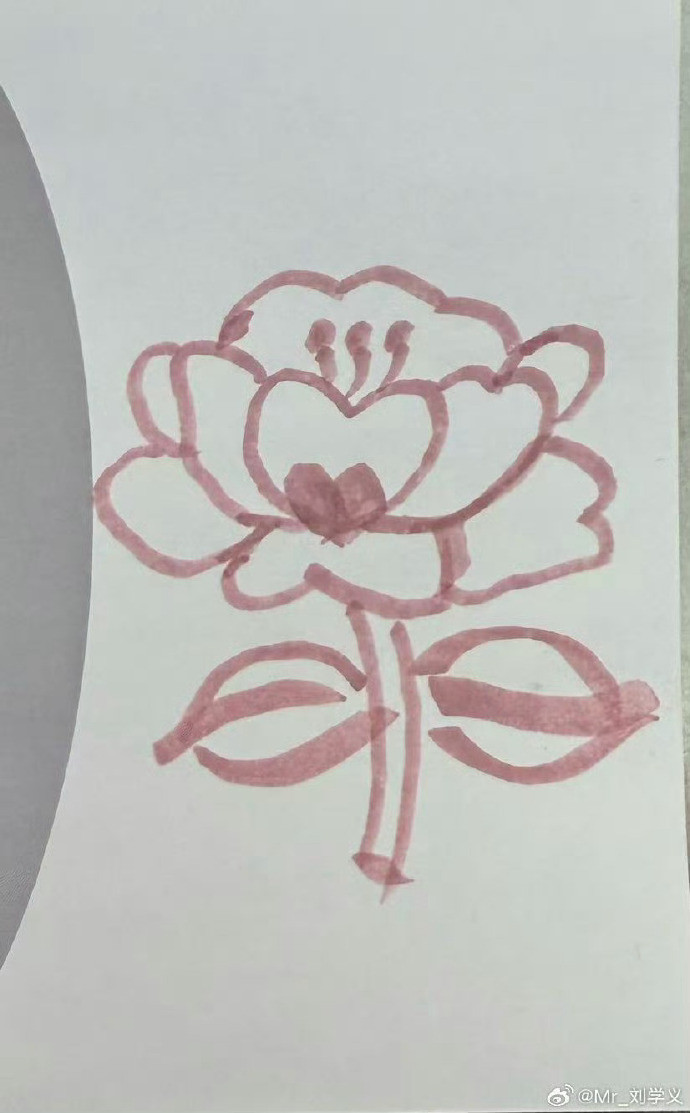 刘学义画了锦绣的自画像简直就是把我整笑到了呀，没有想到这一次看到刘学义画了《落花