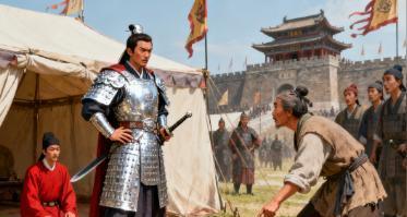 岳飞攻打朱仙镇久攻不下，怒火中烧想斩先锋，一个伙夫说：“元帅，敌军的马粪是干的！