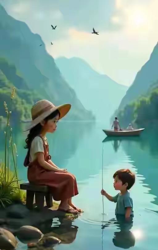 我们都不害愁，村里的人都替我们害愁，这是我们村的一个侄媳妇说的话。她们家，三个