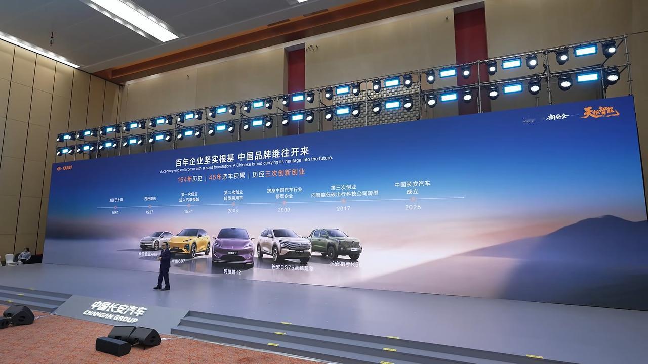 长安汽车全球战略发布，划了几个重点到2030年目标实现，新能源汽车产销