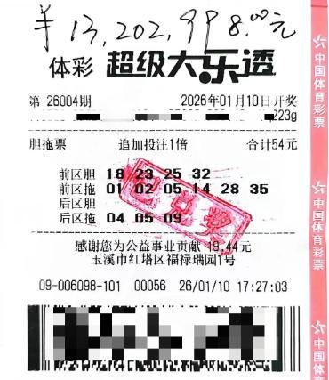 1320万中奖票技术含量很高：前区总共选10个码但是4胆6拖组合，实际总共才6注