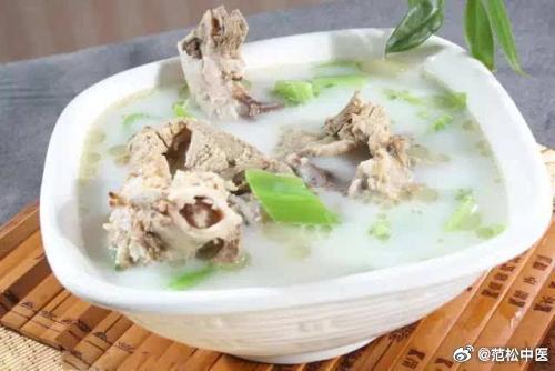 补肾强筋药膳：“羊骨葱姜粥”：主要原料：羊骨1000克，粳米（或糯米）100克，