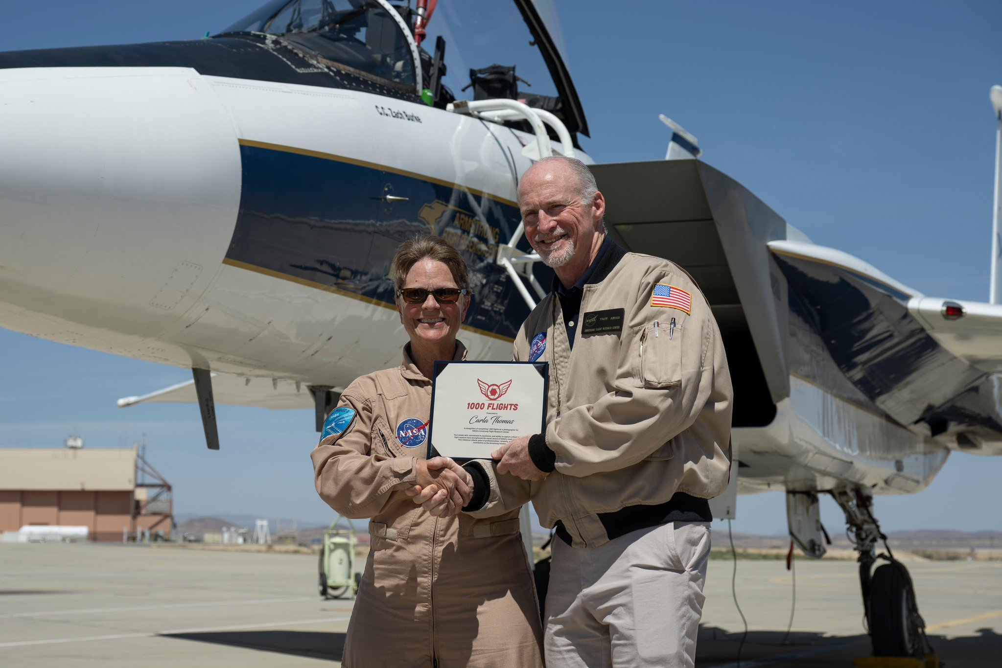 职业生涯中的又一里程碑：第1000次飞行！在NASA阿姆斯特朗飞行研究中心工作了