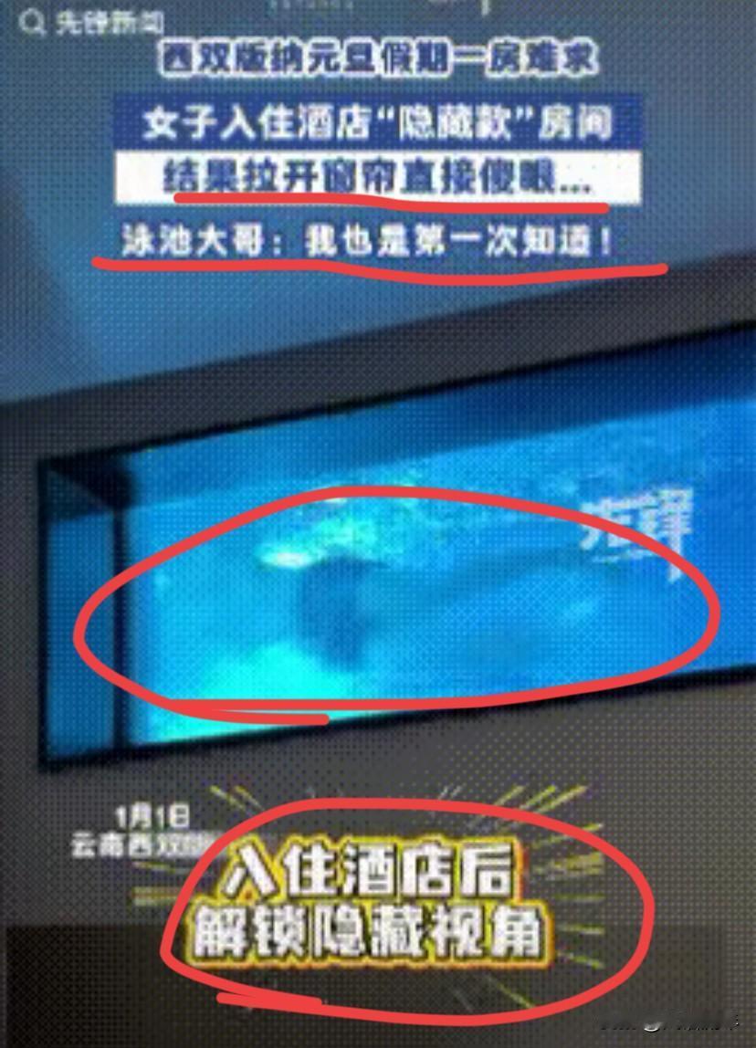 花钱住酒店，结果被迫看了场“水下大腿秀”？云南西双版纳这事儿真让人哭笑不得。