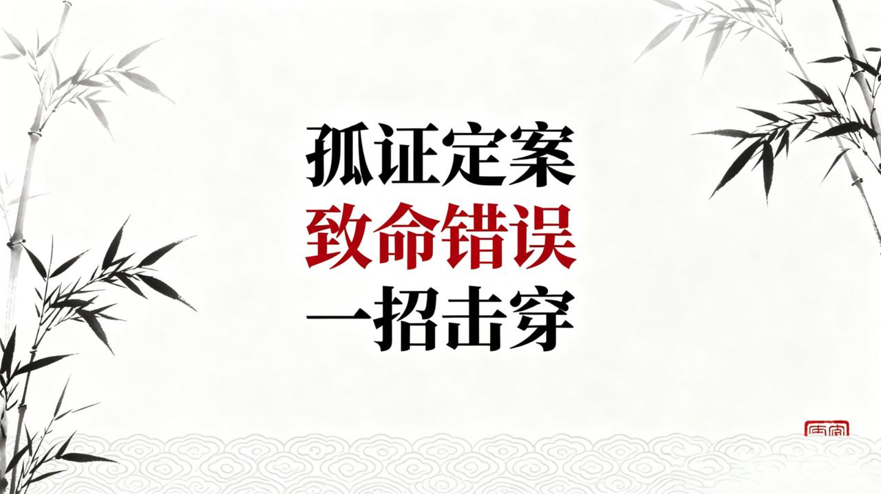董哥：1个核心错！孤证强行定案，冤案翻案直接突破口粉丝来信：案子全程只有一份证