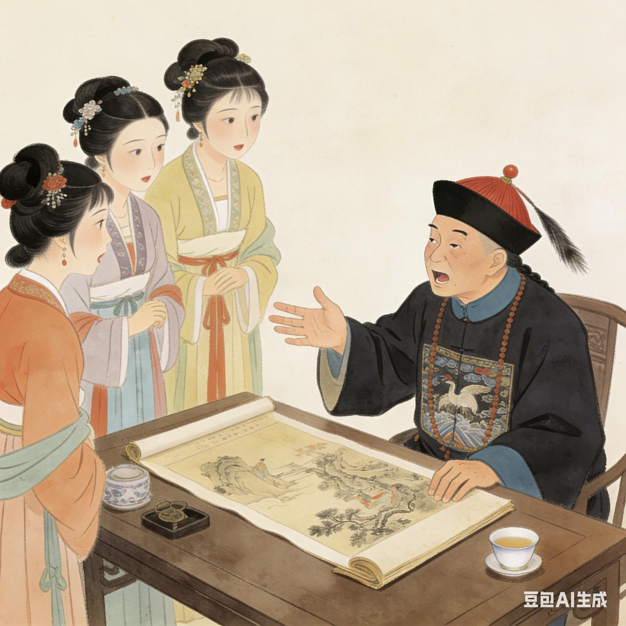 古代贪官搞笑段子贪官得了幅天价古画，带回府中，众妻妾立刻争着要挂在自己房里。