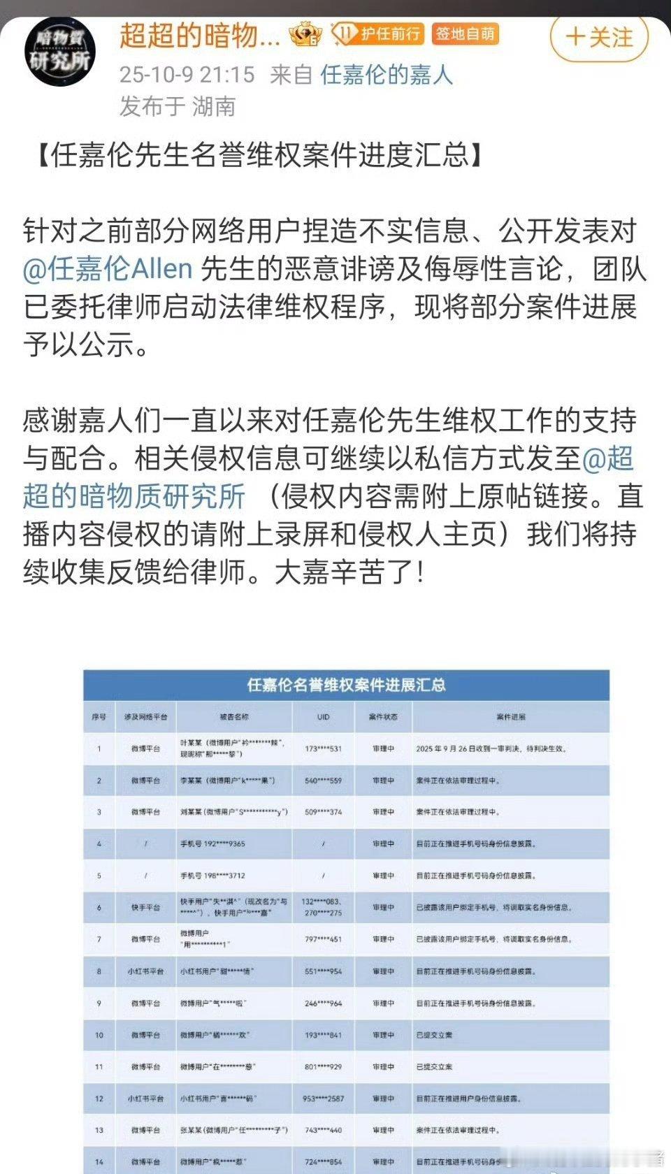 任嘉伦告嘿了​​​