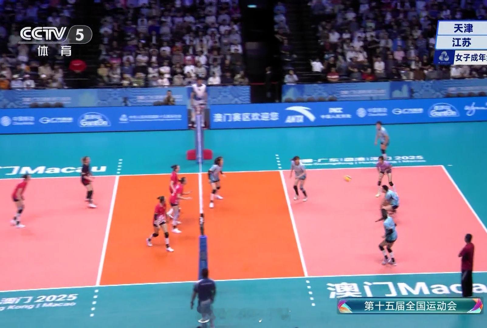女排小组赛A组，江苏女排3比1天津女排（19-2525-2125-2325