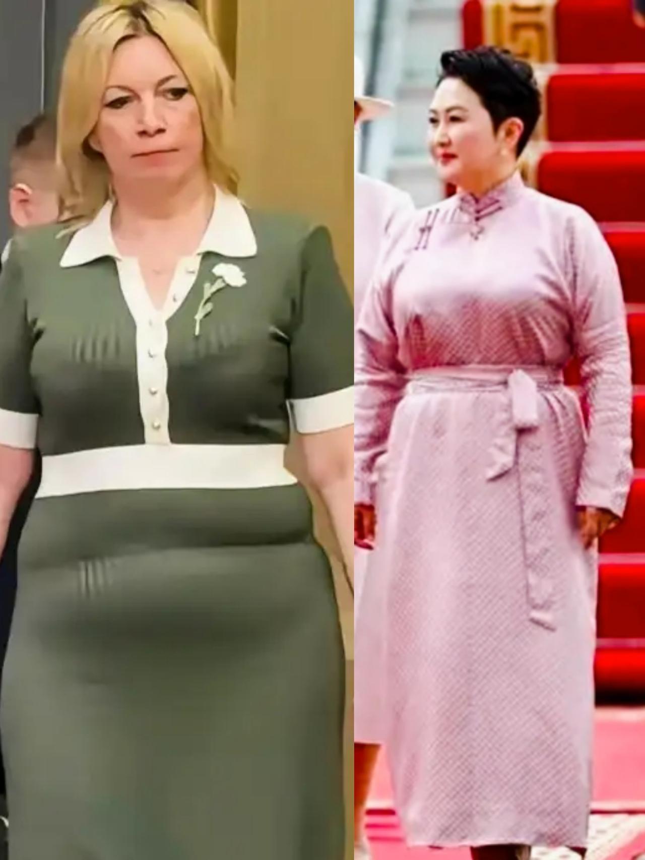扎哈罗娃和巴特策策格两人都是各自国家，优秀的女性外交官！扎哈罗娃和巴特策策格两