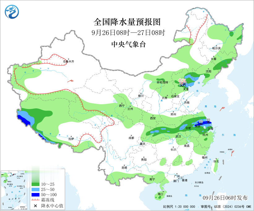 华西至黄淮江淮多降水 华北华东有雷雨大风 青藏高原有较强雨雪天气