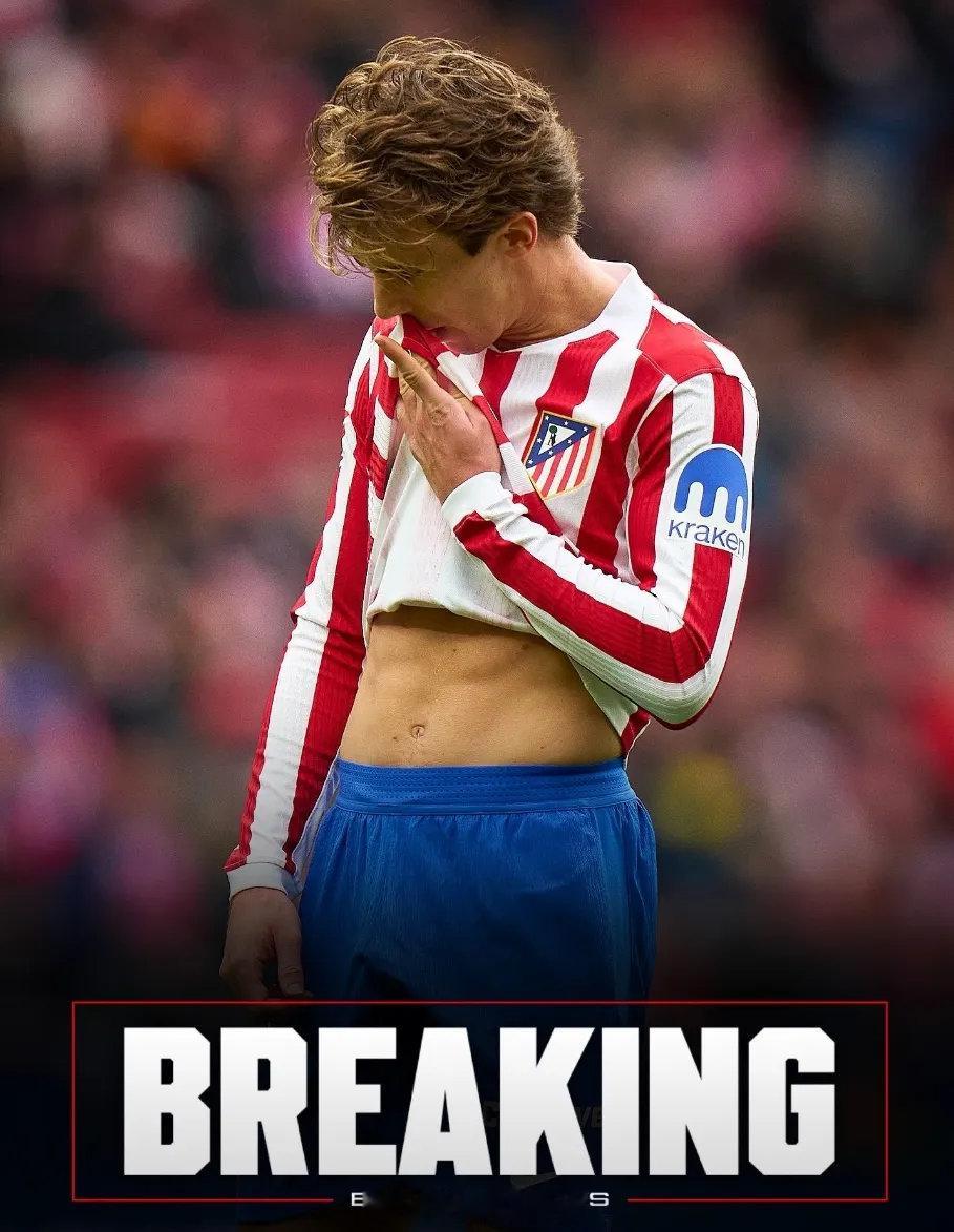 罗马诺和马卡报综合消息，巴里奥斯将因伤缺席两回合对阿森纳的欧冠比赛。22岁的巴