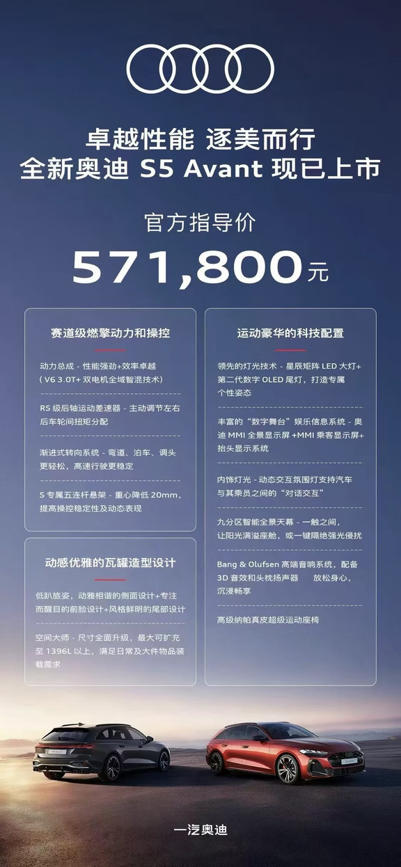 #全新奥迪S5Avant上市全国首发99台