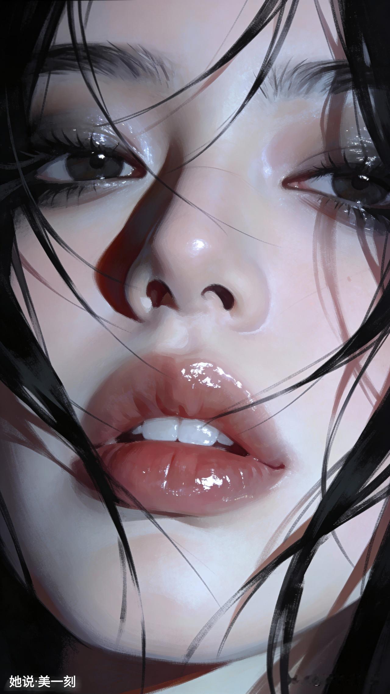 红唇轻启，似有千言。当一个真正的美女是什么感觉“惊艳一瞥，美若天仙”🌸✨