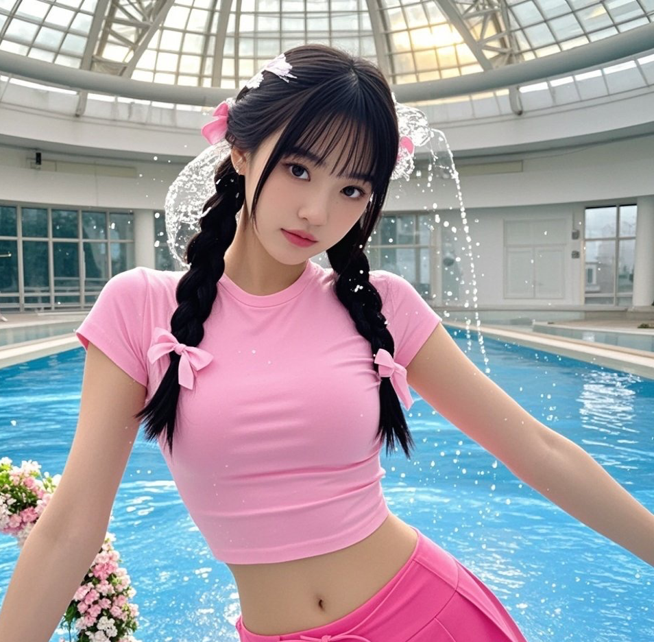 泳池边的性感尤物，大啵美女吸睛无数