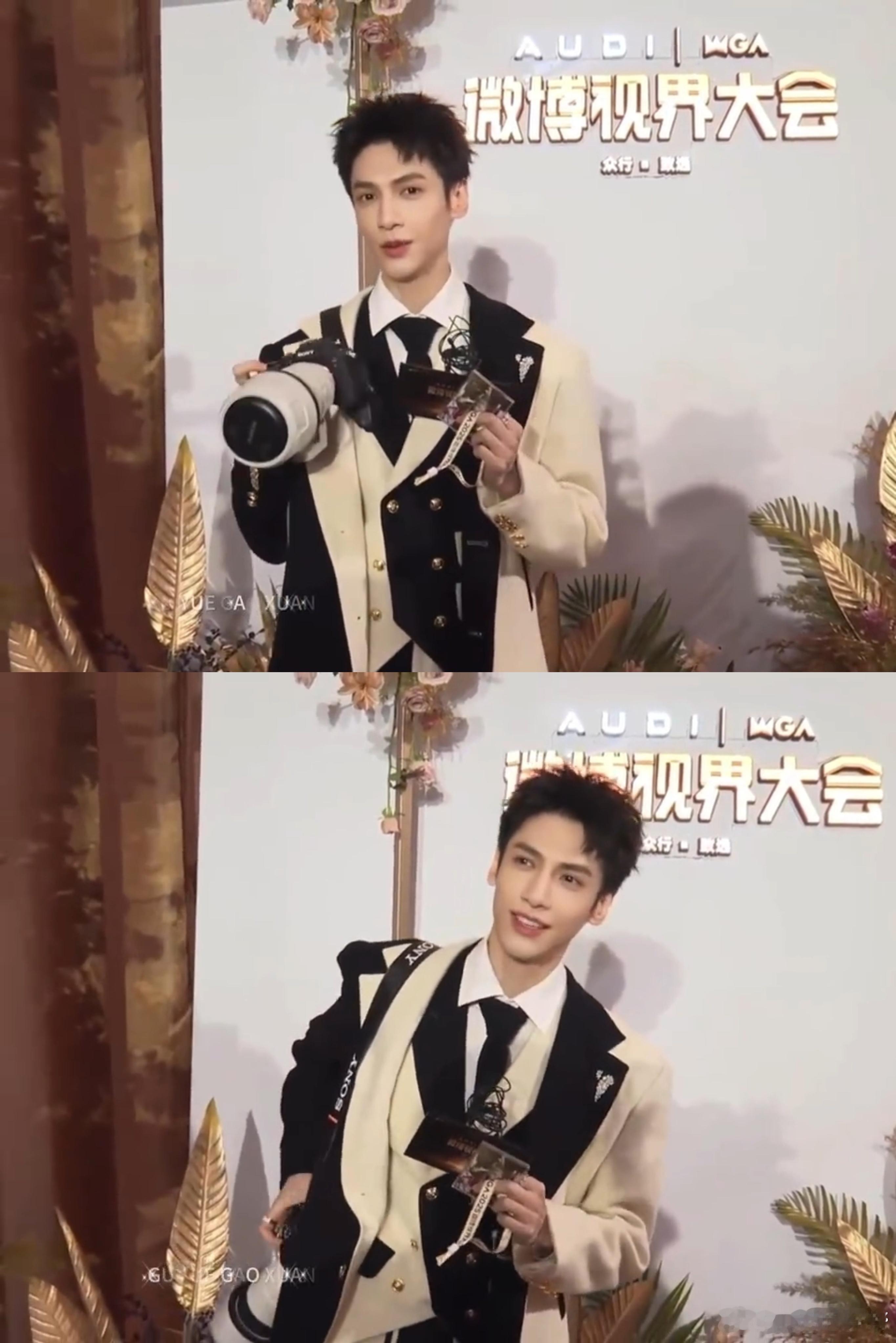 罗云熙视界大会化身摄影师罗云熙这是来当站哥的吧从舞台上被镜头追逐的焦点，到视界