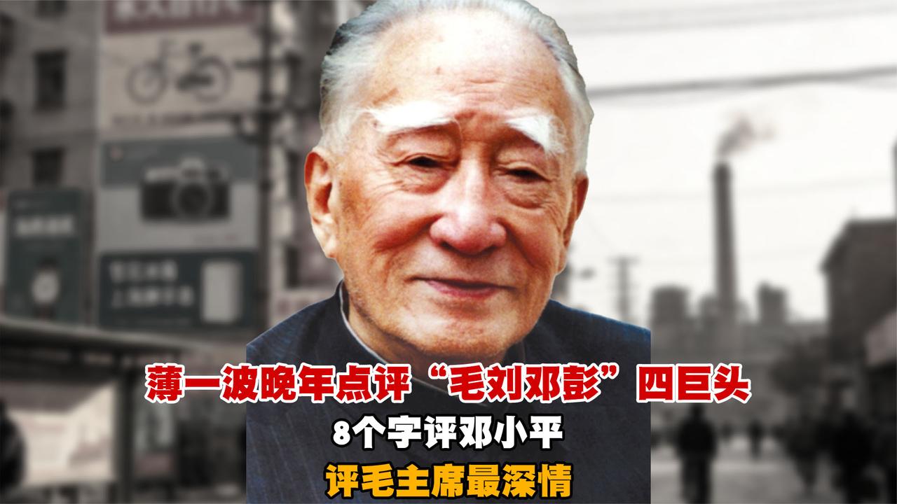 薄一波晚年点评毛刘邓彭四巨头，8个字评邓小平，评毛主席最深情