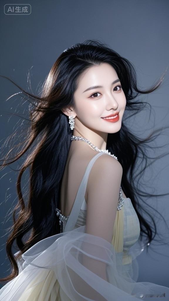 温柔优雅的少女，梦幻般的微笑，宛如画中的仙子。