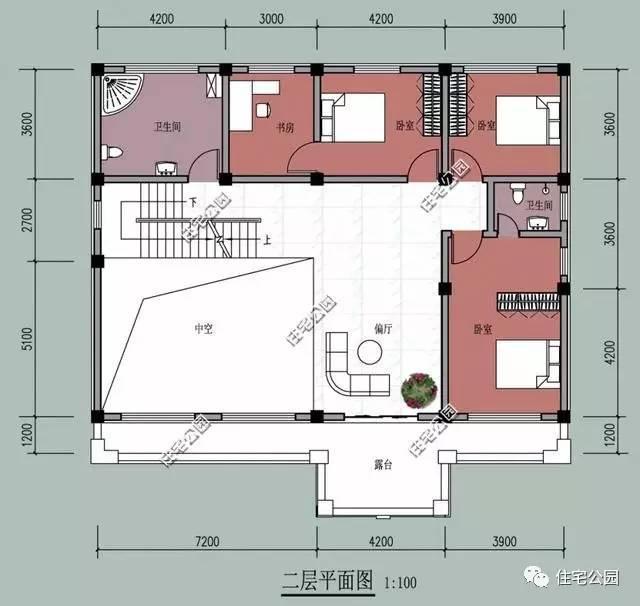 15x12米3层农村别墅, 挑空客厅带堂屋, 这才是农村房!