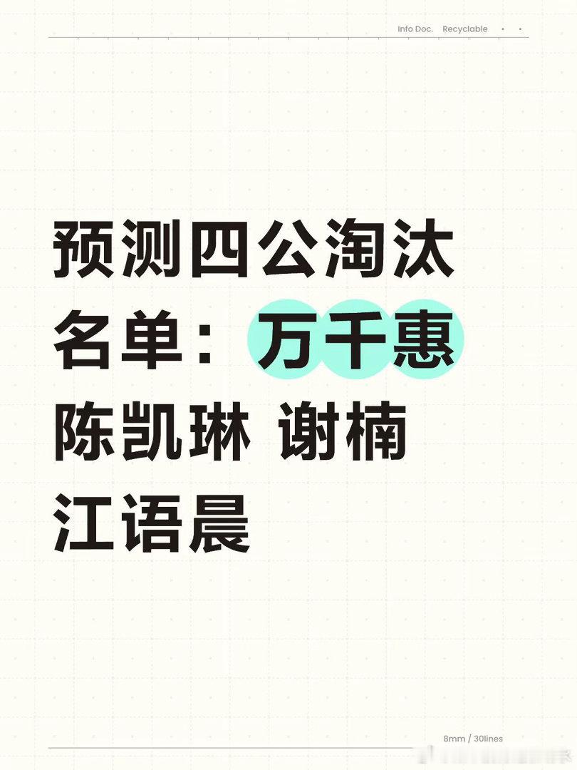 预测乘风2026四公淘汰名单首先我押李心洁团总分top2李心洁组两个唱跳实力俱