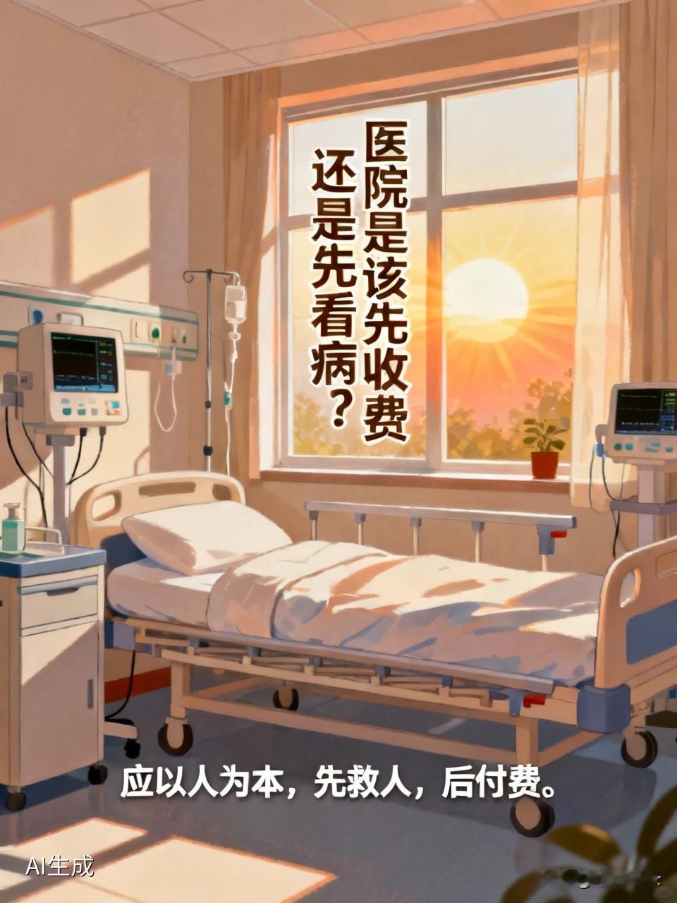 医院先看病后付费，这才是以人为本的体现。从2025年起，全国公立医院就在改革，像