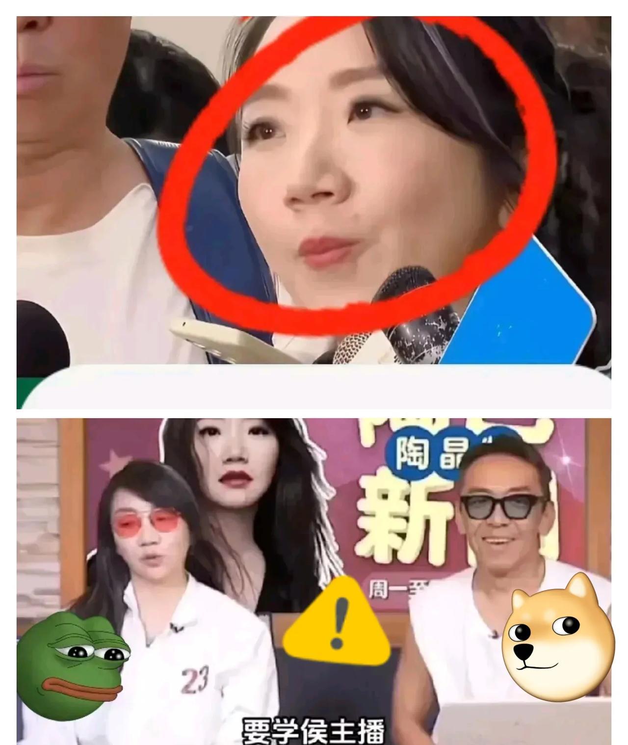 丑人多作怪，这一刻在陶晶莹的身上具象化了！之前的时候，她参加台湾一期谈话类节目