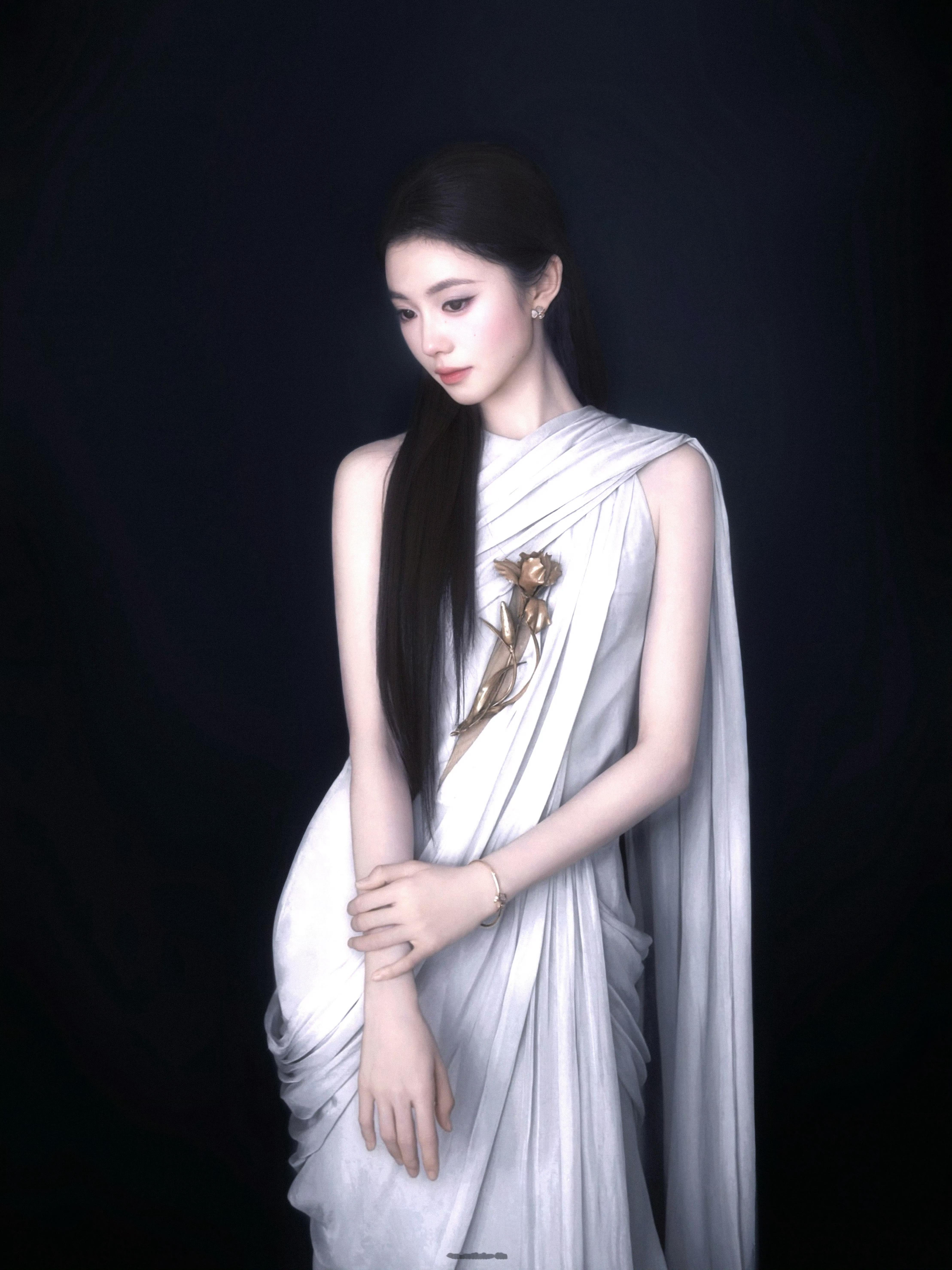 【刘浩存】美成一尊雕塑…皮肤也很有细腻的雕塑质感好完美的一张图crSn