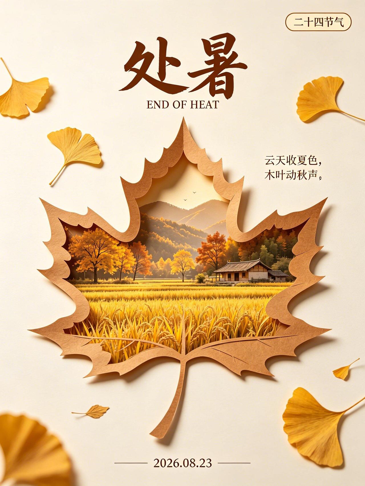 离离暑云散，转眼迎来处暑节气🌾。燥热盛夏画上句号，清秋缓缓拉开序幕，蝉鸣慢慢褪