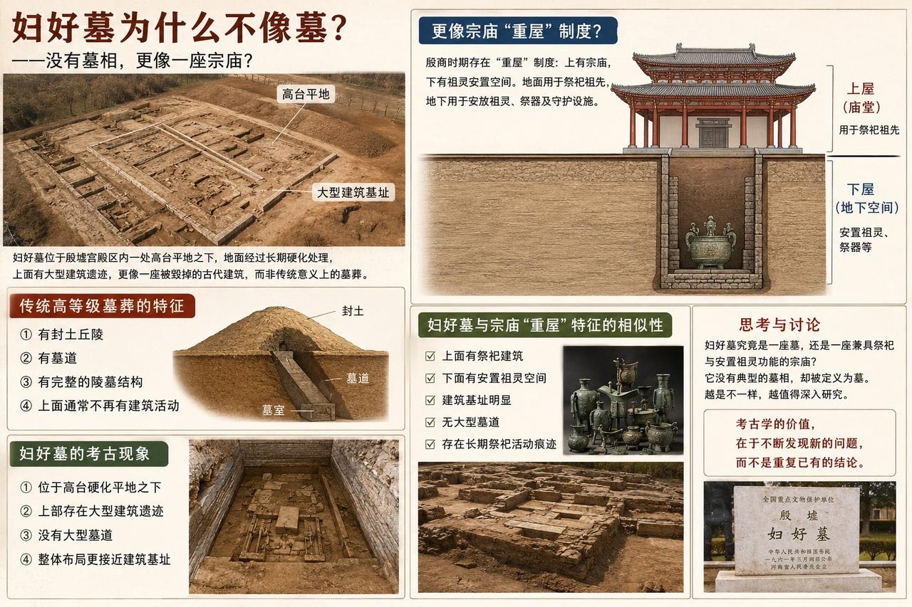 妇好墓没有墓相，更像宗庙——考古解释是否需要新的视角？考古学有一句话：判