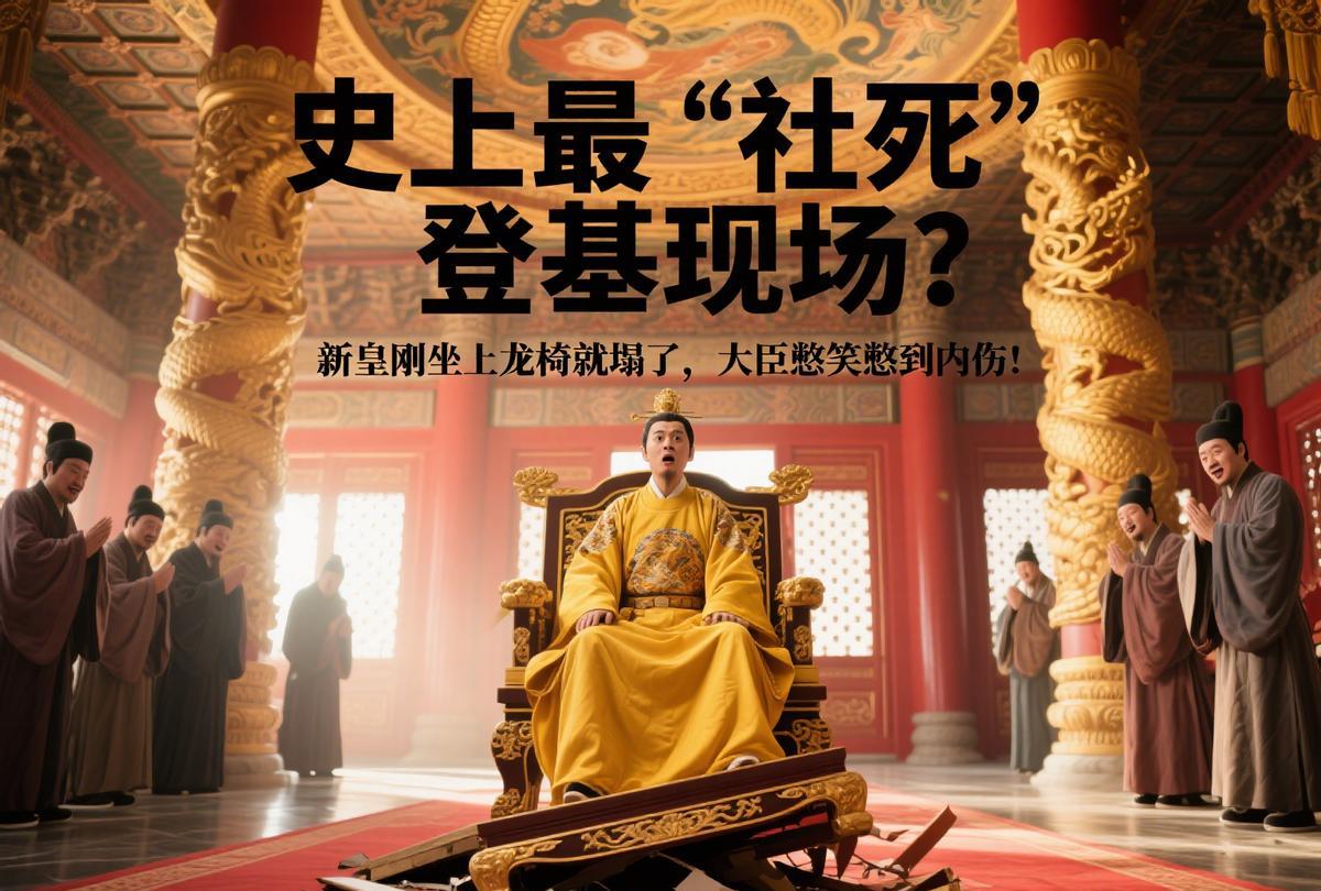 史上最“社死”登基现场？新皇刚坐上龙椅就塌了，大臣憋笑憋到内伤！古往今来，