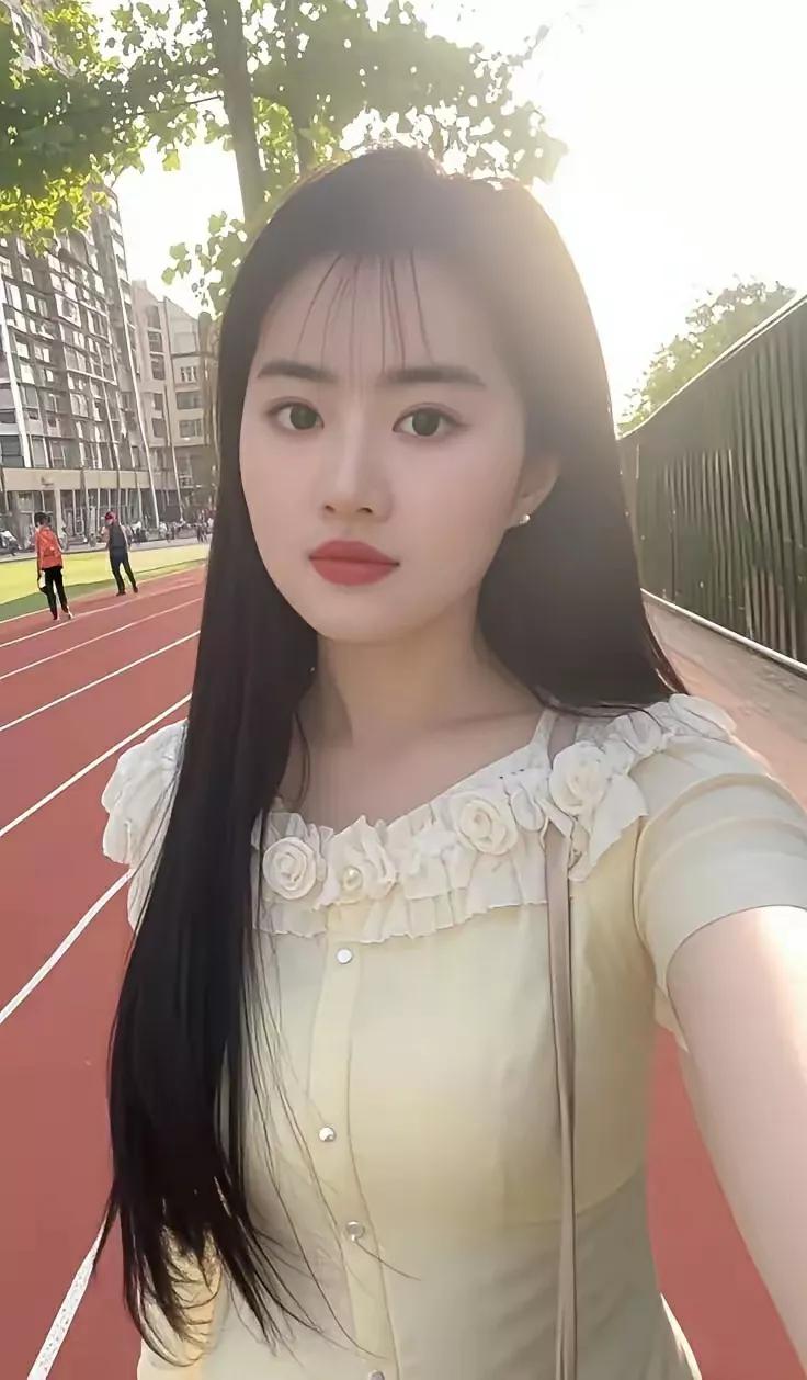 阳光下的少女，青春洋溢的笑容