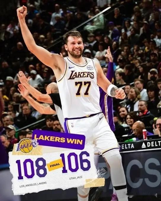 湖人官方真是特别的会来事！在今天湖人客场以108：106险胜爵士的赛后，湖人官方