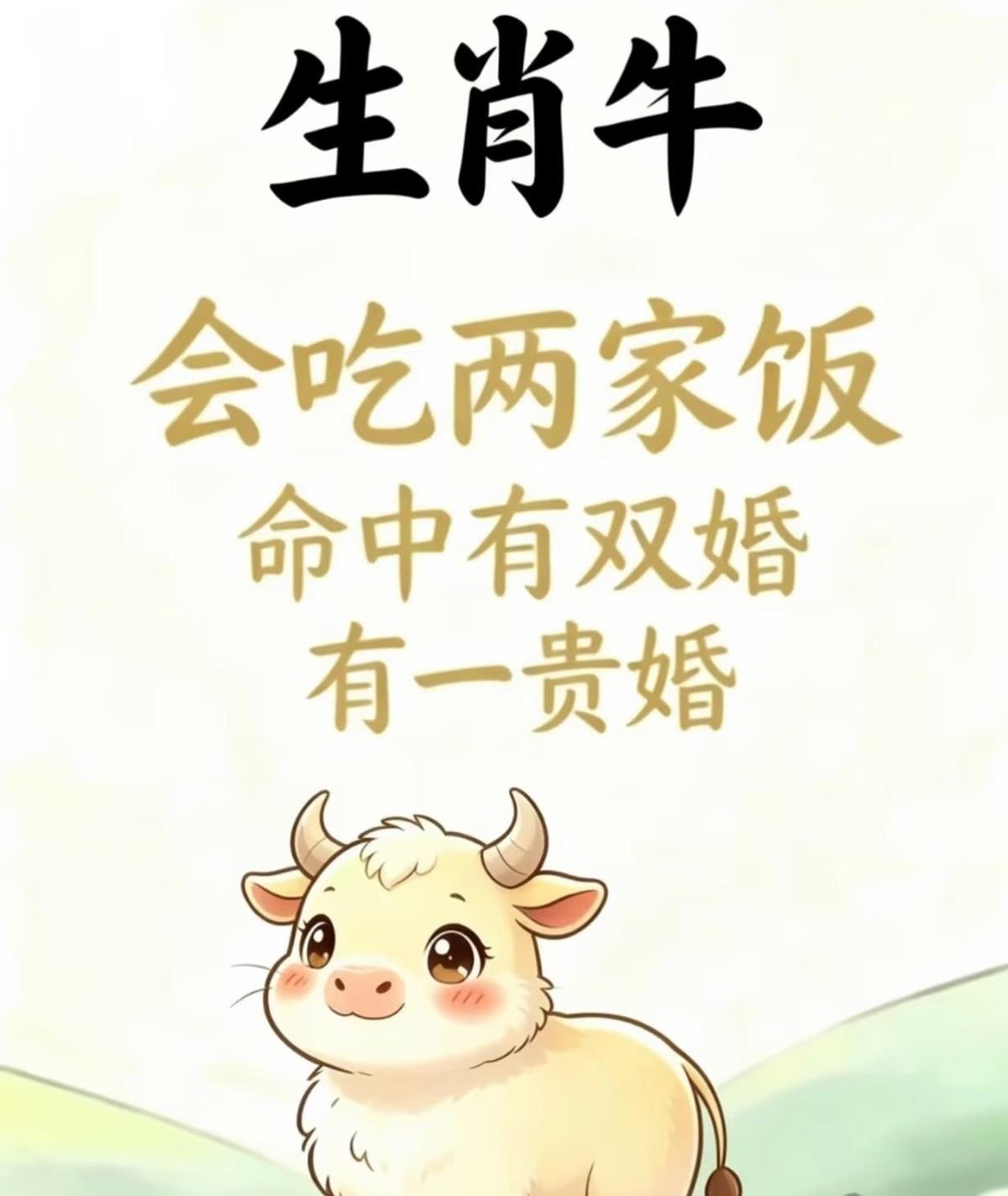 属牛人命中带双婚的说法，其实根本经不起推敲。民间一边说属牛的倔强专一、认死理，一