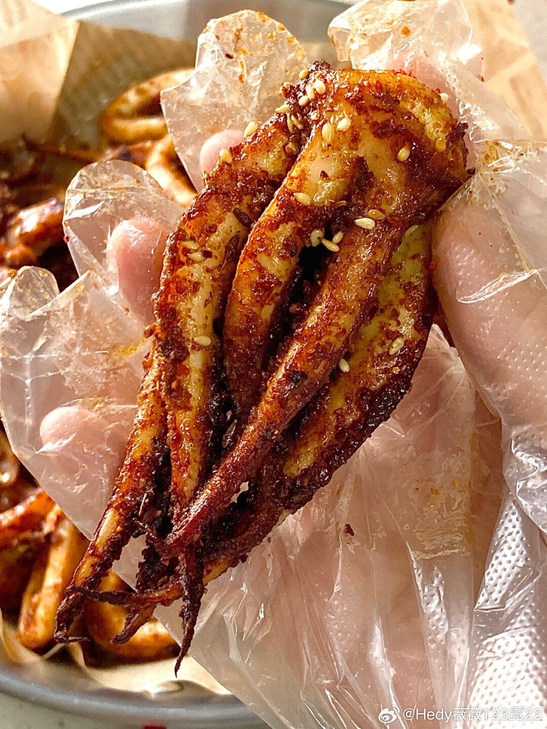 好想吃😋味道巴适得很，烧烤鱿鱼须！适合你们的胃口嘛！