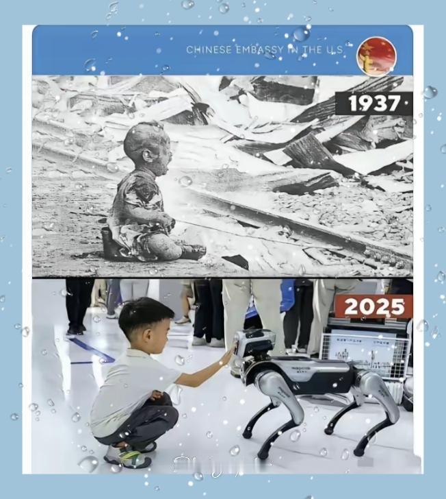 11月8日，中国驻美大使馆官方账号发布两张对比照片。​第一张，