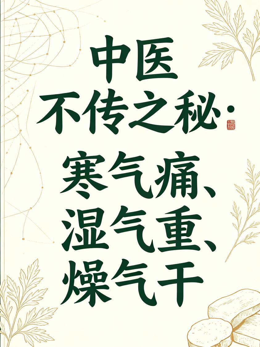 中医不传之秘：寒气痛、湿气重、燥气干，9个中成药可对证治本同样是身体不舒服，