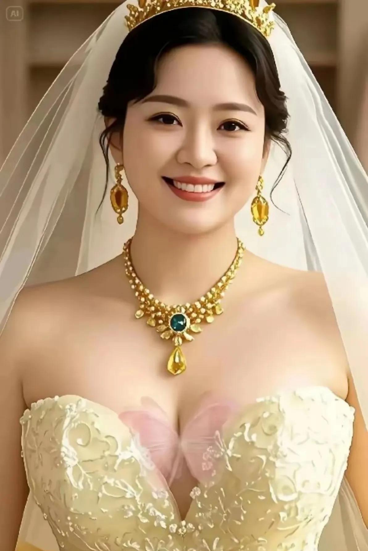 璀璨婚纱，梦幻之约在光影交织的梦幻氛围中，她宛如童话中走出的公主，身着一袭绝美